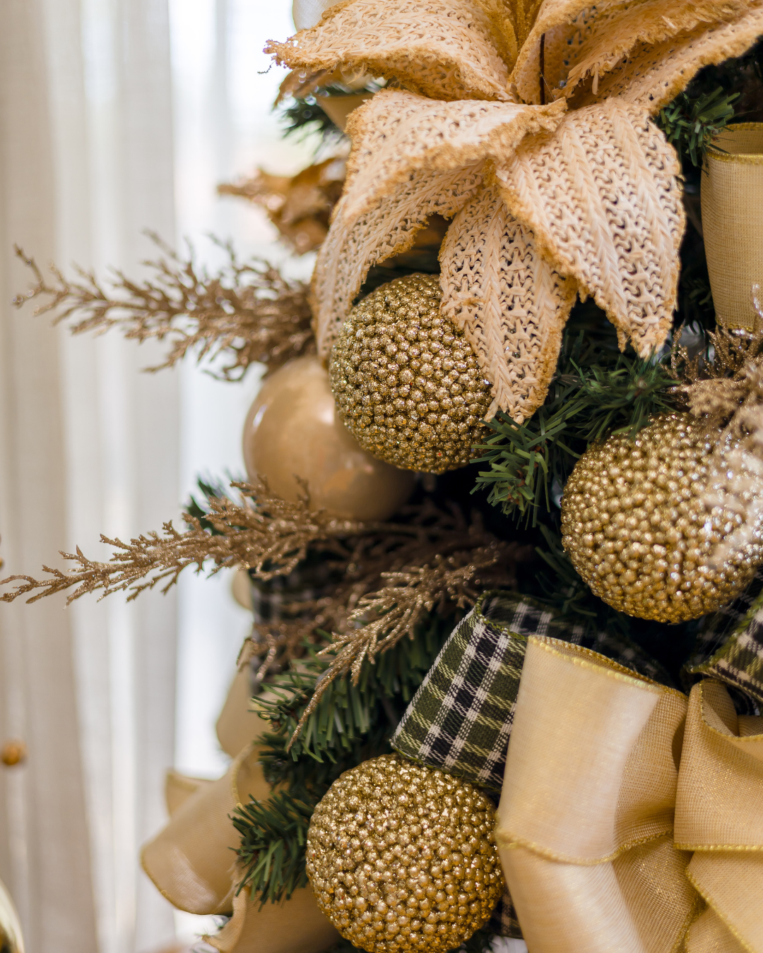 Árvore de Natal Golden Elegance - 80cm