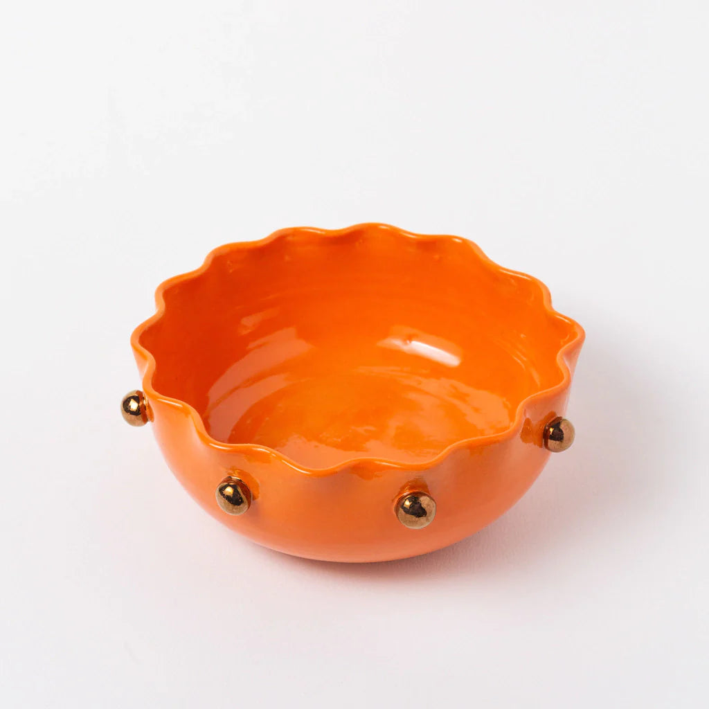 Bowl Bruxelas Laranja com Ouro