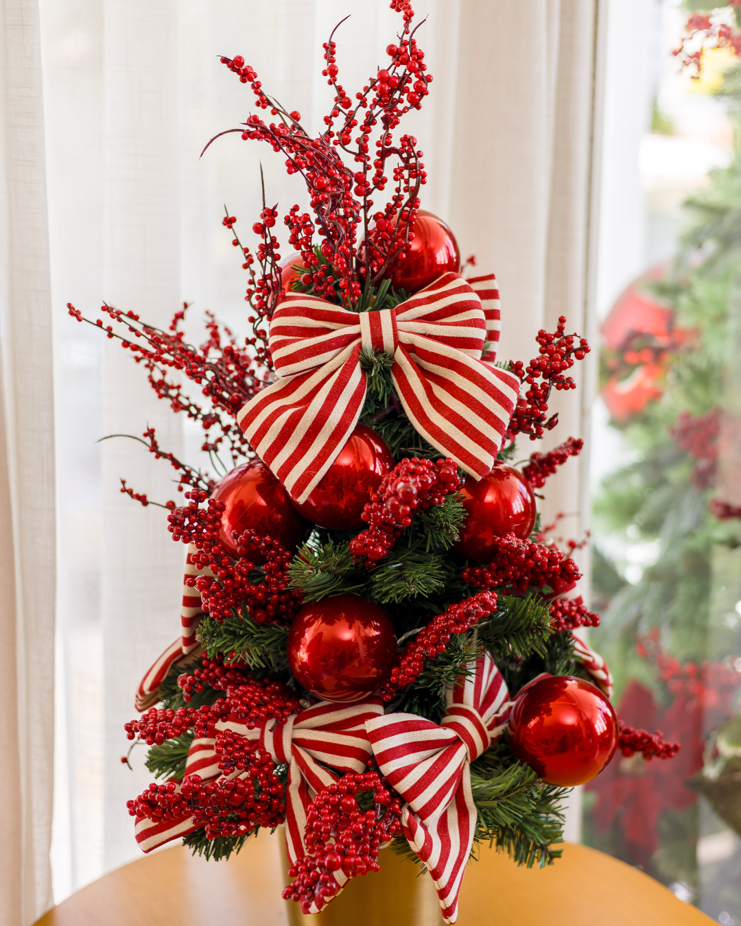 Árvore de Natal Candy Cane com Vaso - 70cm